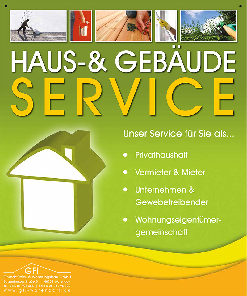 Flyer Haus&Gebäude-Service Vorderseite