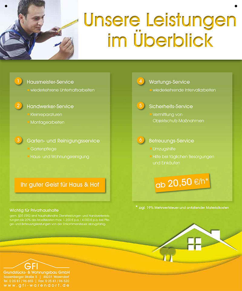 Flyer Haus&Gebäude-Service Rückseite
